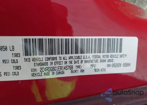 2014 Dodge Grand Caravan American Value Pkg z USA, uszkodzony, nr VIN 2C4RDGBG1ER145768